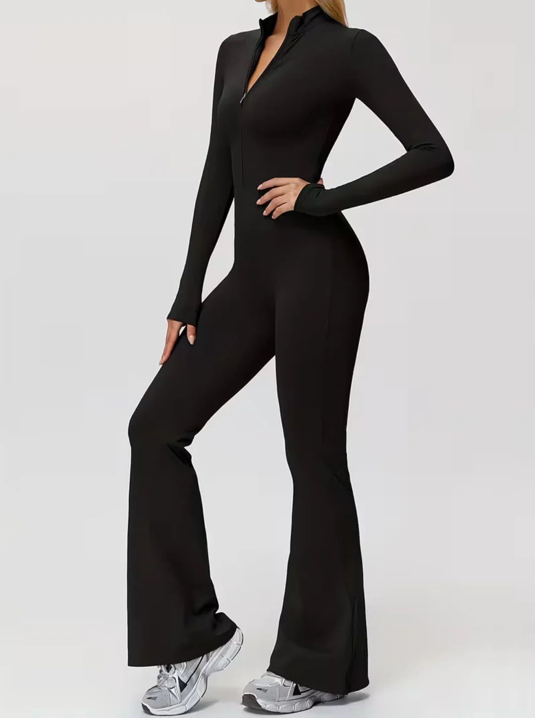 ECLUVIA BEBOT Sculpting Curve Flare Jumpsuit